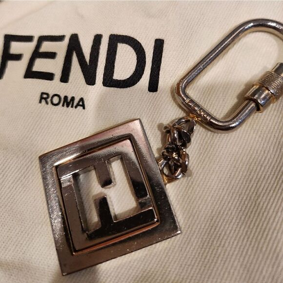 Authentic Fendi Silver Rare Key Fob - Picture 2 of 8